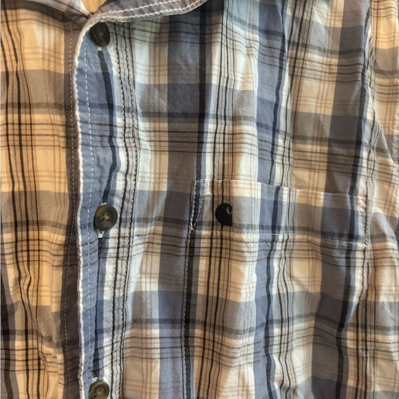 Carhartt Force Relaxed Fit Casual Button Down Short Sleeve Shirt Men's Large - Picture 5 of 5